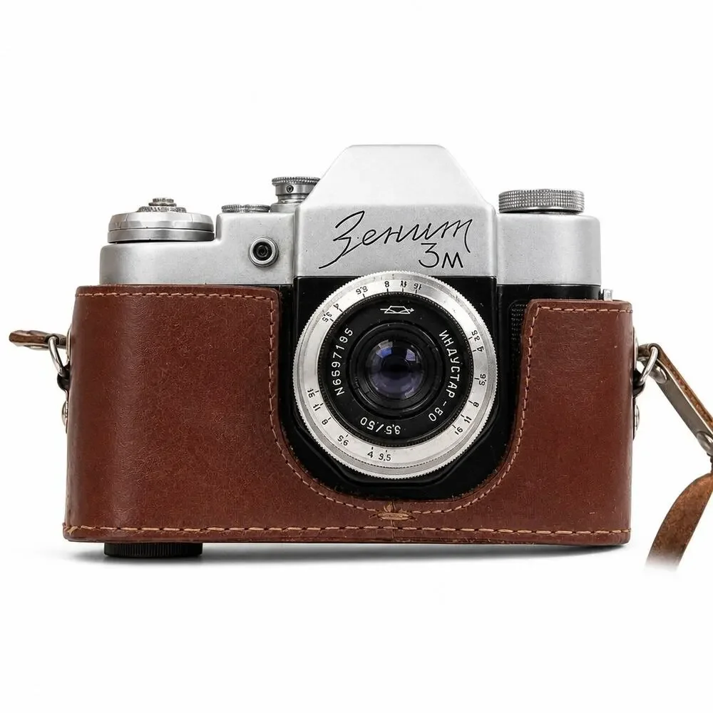 Vintage LOMO Smena 3M 35mm Film Camera Industar-50 50mm f/3.5 Lens w/ Case USSR